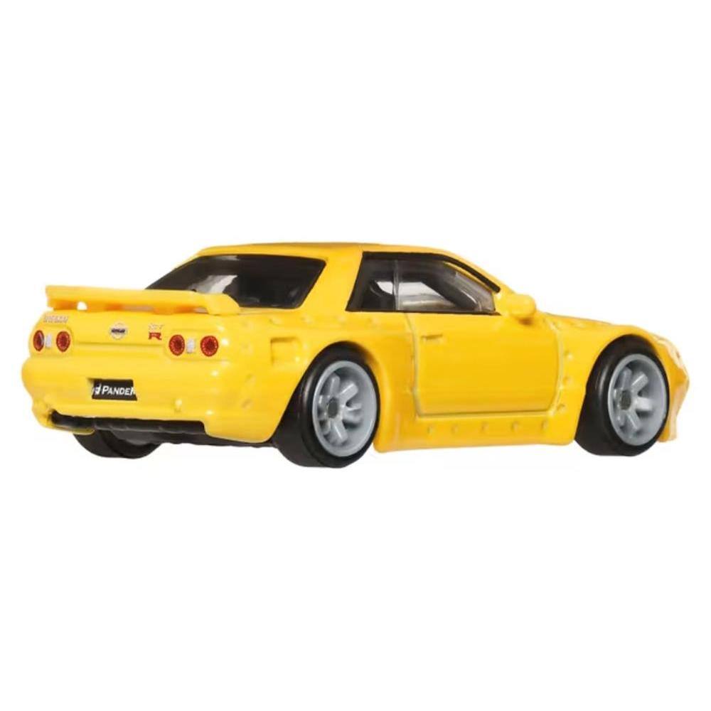 Left. Hot Wheels - Nissan Skyline GT-R (R32) Pandem RHD (Right Hand Drive) Yellow "Ronin Run II" Series Diecast Model Car by Hot Wheels - Yellow.