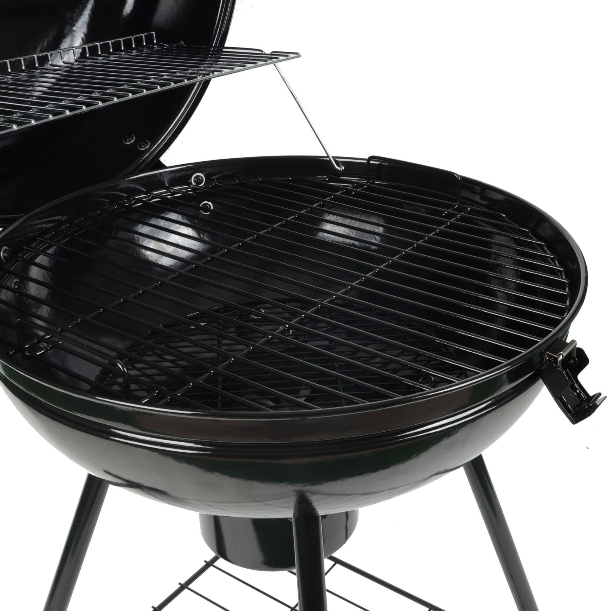 Alt View 8. Grill Boss - Grill Boss 22" Kettle Charcoal Grill, Porcelain Lid, Large Cooking Area, Black - Black.