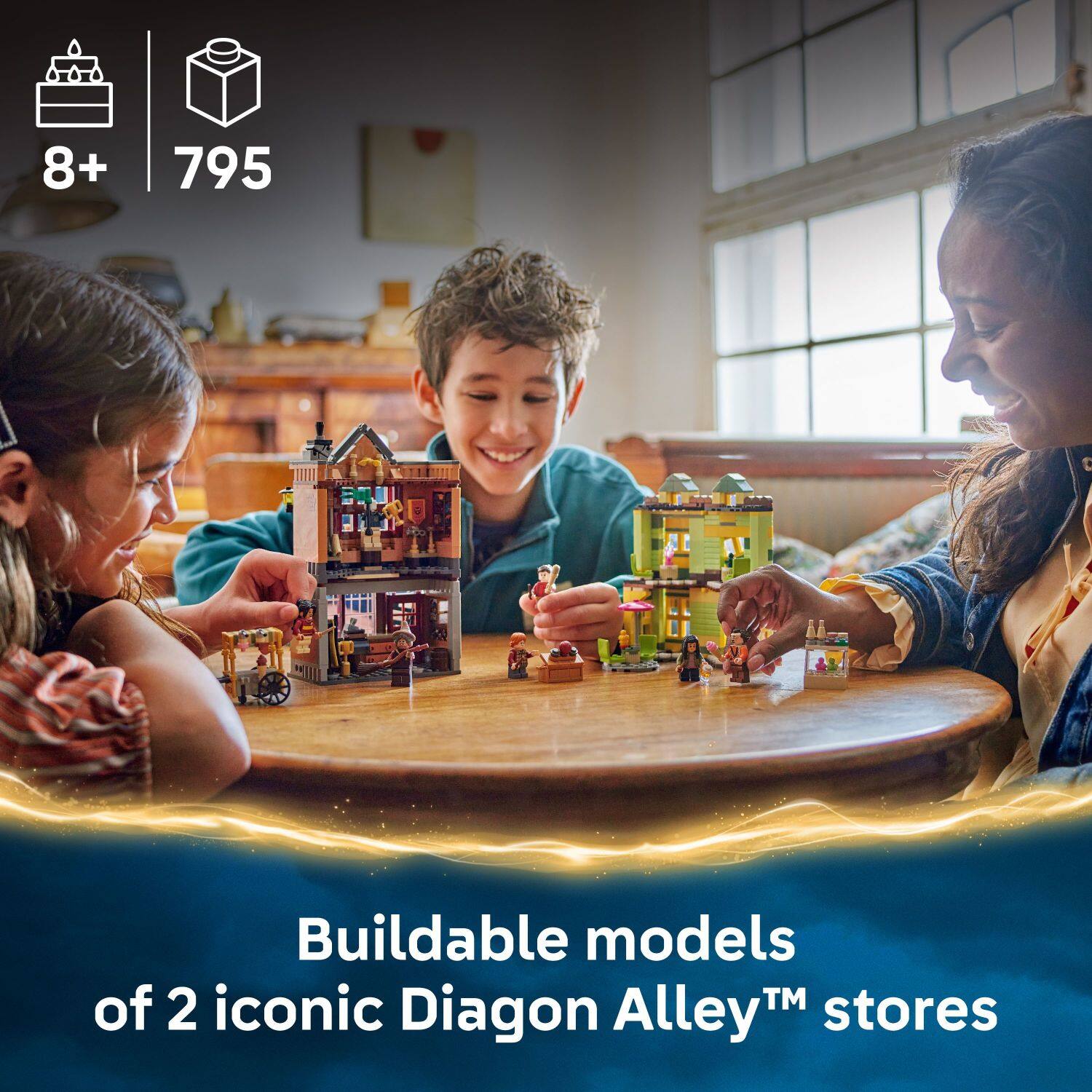 8+ 795 Buildable models of 2 iconic Diagon Alley™ stores