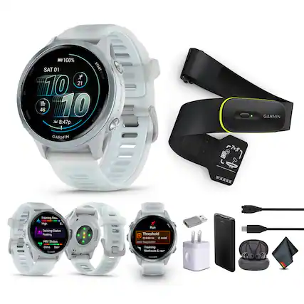 100% LIGHT SAT 01 START STOP 10 21 dn VO2 10 48 LAP DOWN BACK: 8:47p EIEN GARMIN GARMIN 7 X : Training Rni CN 5g High i I Training sutet2 Peaking HRV Status I soms Rale C agc GAREA Run L Threshold de 1:00m 44:00 Darlly Suggestion Training workouts & Sansem