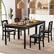 Alt View 4. Costway - Costway 3 PCS Dining Table Set Wooden Square Kitchen Table with 2 Upholstered Chairs - Brown.