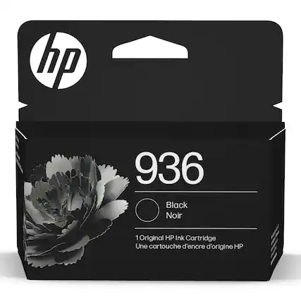 hp 936 Black Noir 1 Original HP Ink Cartridge Une cartouche d'encre d'origine HP