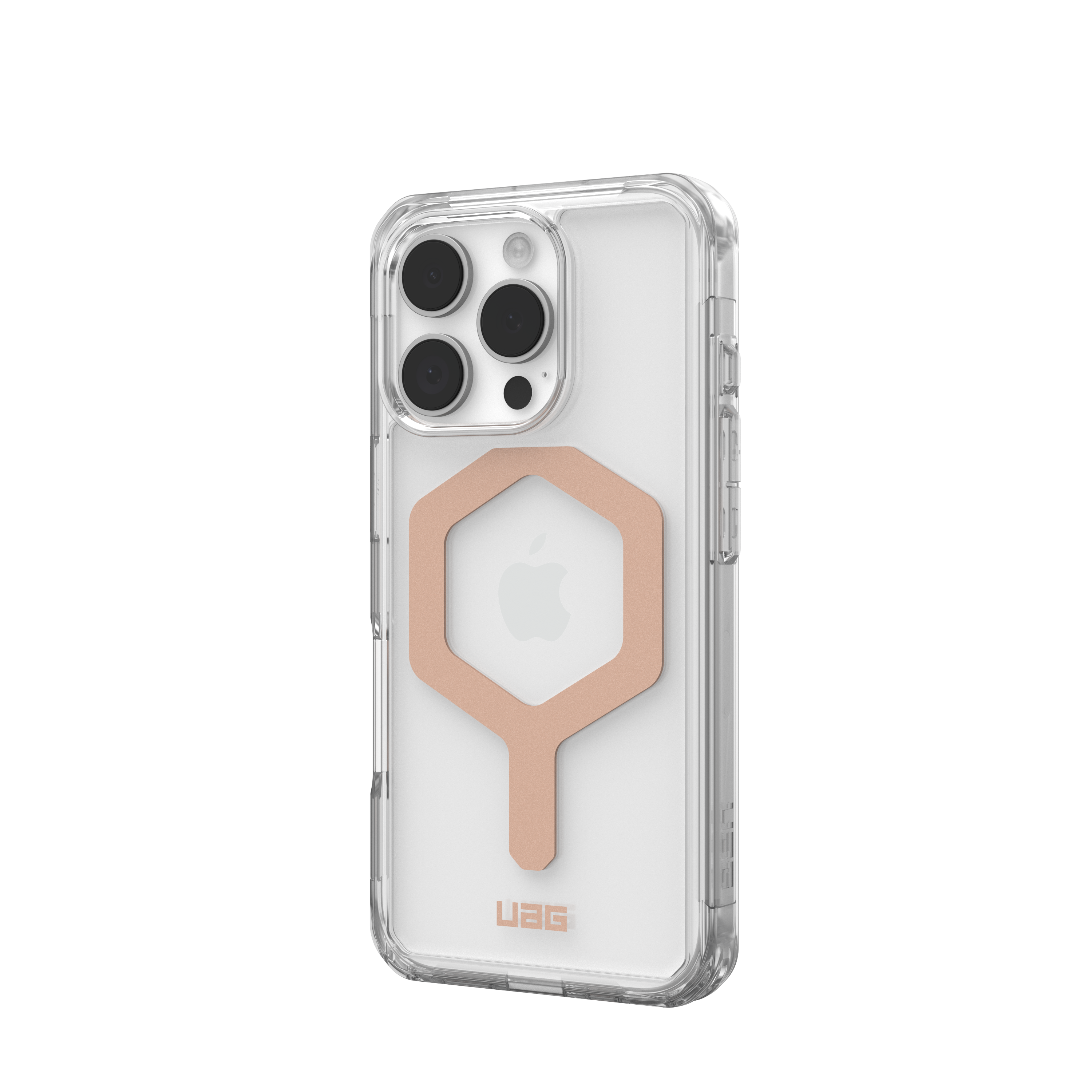 Alt View 1. UAG - Plyo Series Case with Magsafe for Apple iPhone 16 Pro - Ice/Rose Gold.