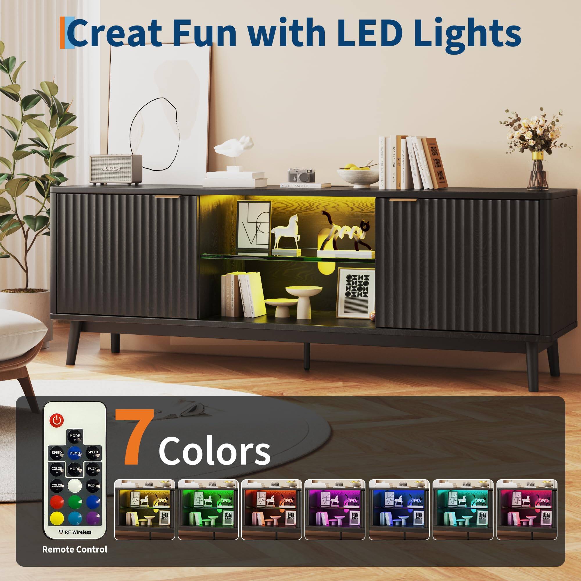 Creat Fun with LED Lights  
7 Colors  
RF Wireless Remote Control