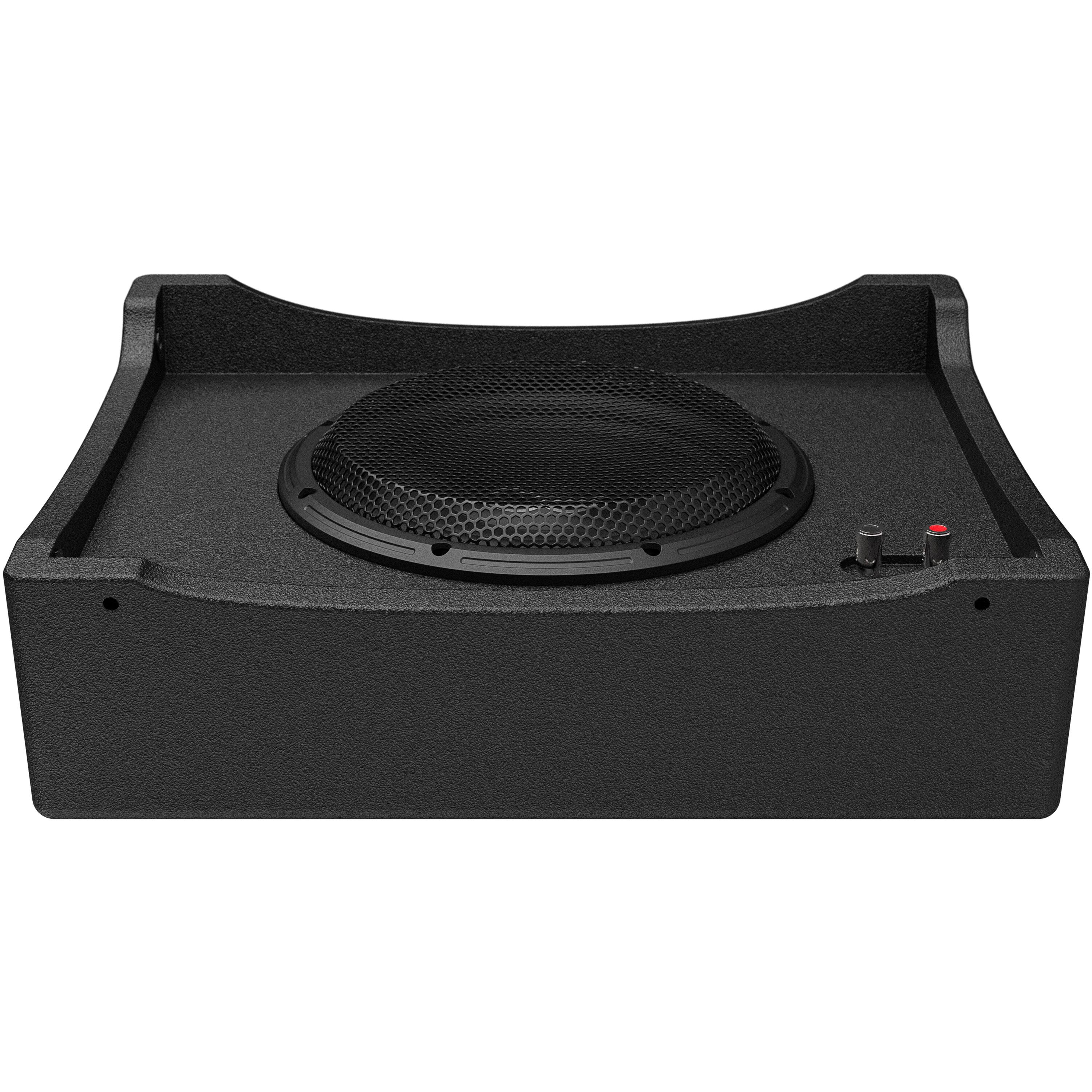 Alt View 11. AudioControl - 10” Single-Voice-Coil 2-Ohm Loaded Subwoofer Enclosure - Black.