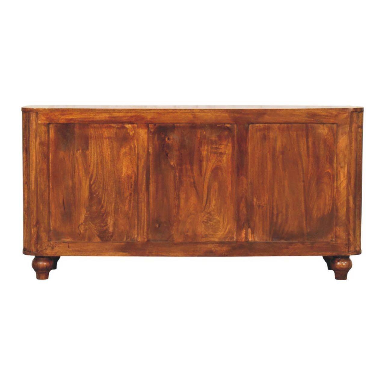 Alt View 7. Artisan Furniture - Artisan Furniture Solid Wood Chestnut Curve Sideboard, 3 Drawers, 4 Shelves, Brown - Brown.