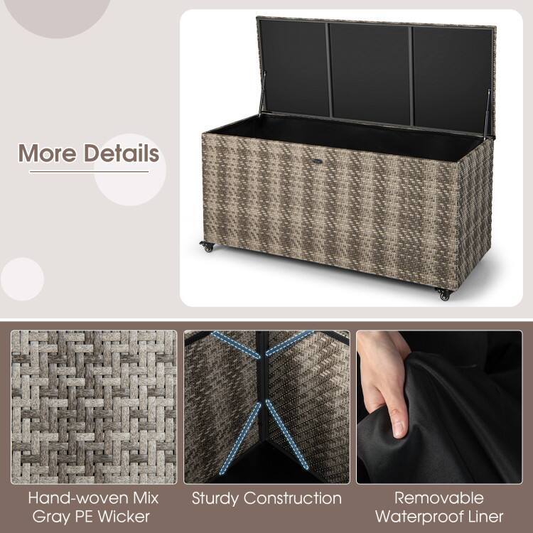 More Details

Hand-woven Mix Gray PE Wicker

Sturdy Construction

Removable Waterproof Liner