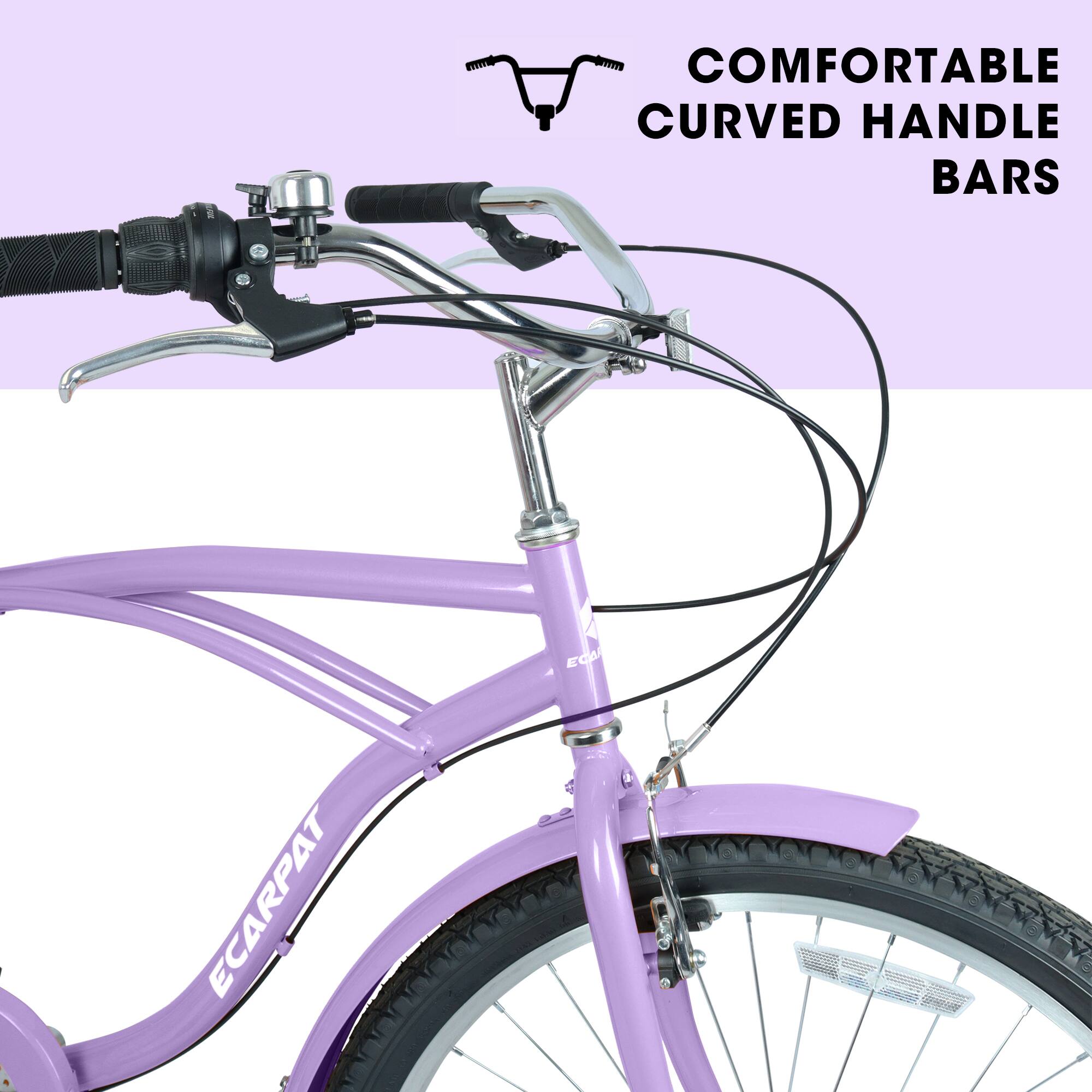 COMFORTABLE CURVED HANDLE BARS  
ECARPAT