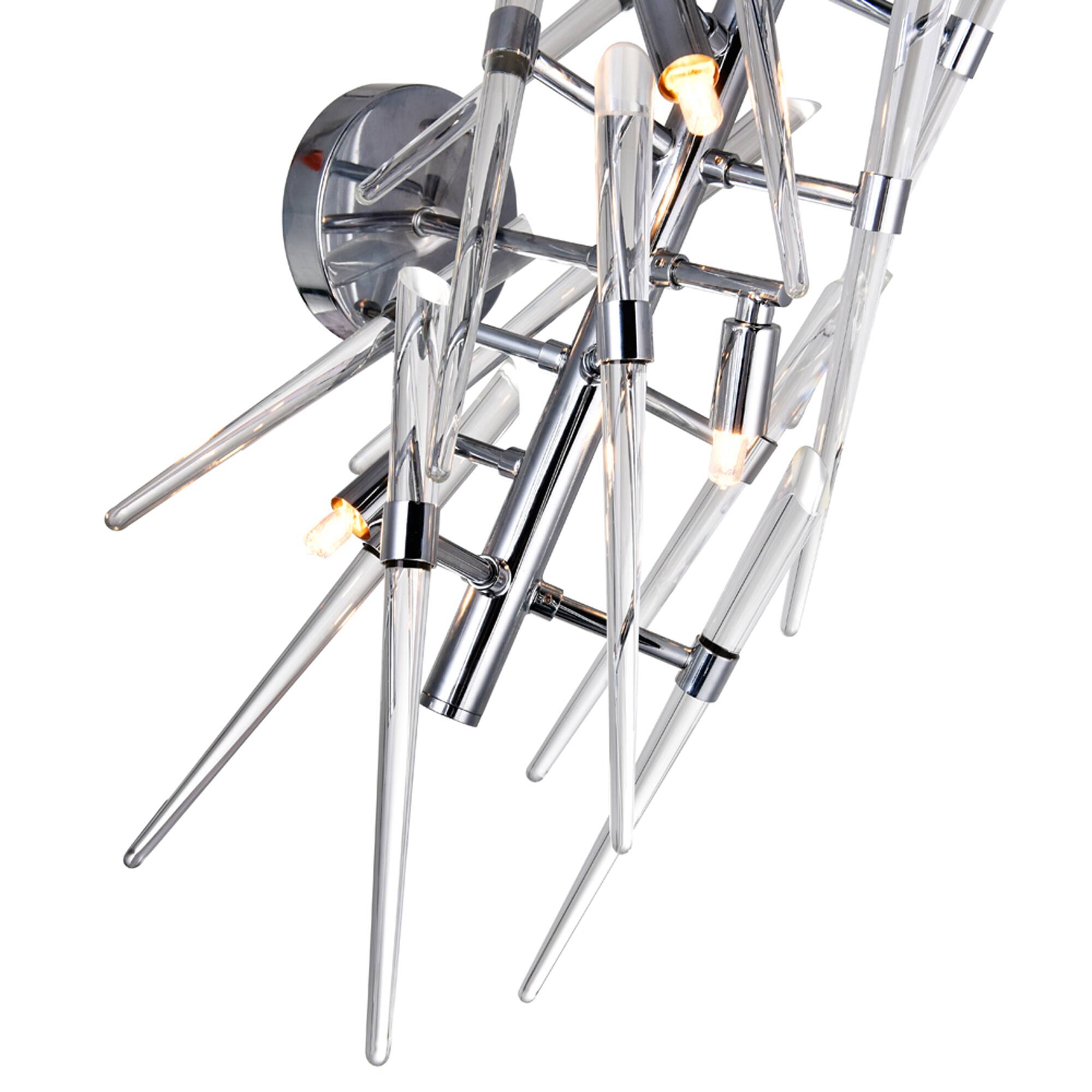 Back. CWI Lighting - Icicle 3 Light Wall Light With Chrome Finish - Chrome.