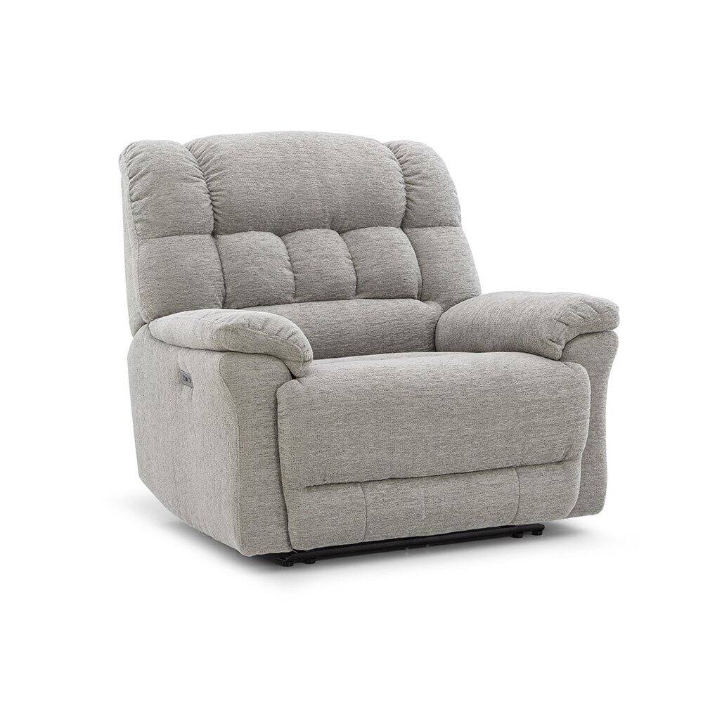 Alt View 6. Heartland Furniture - Oversized Recliner Chair – Heavy-Duty Recliners with Wide Seat, Light Grey - Light Grey.