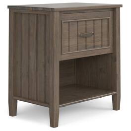 Simpli Home - Lev Bedside Table - Smoky Brown