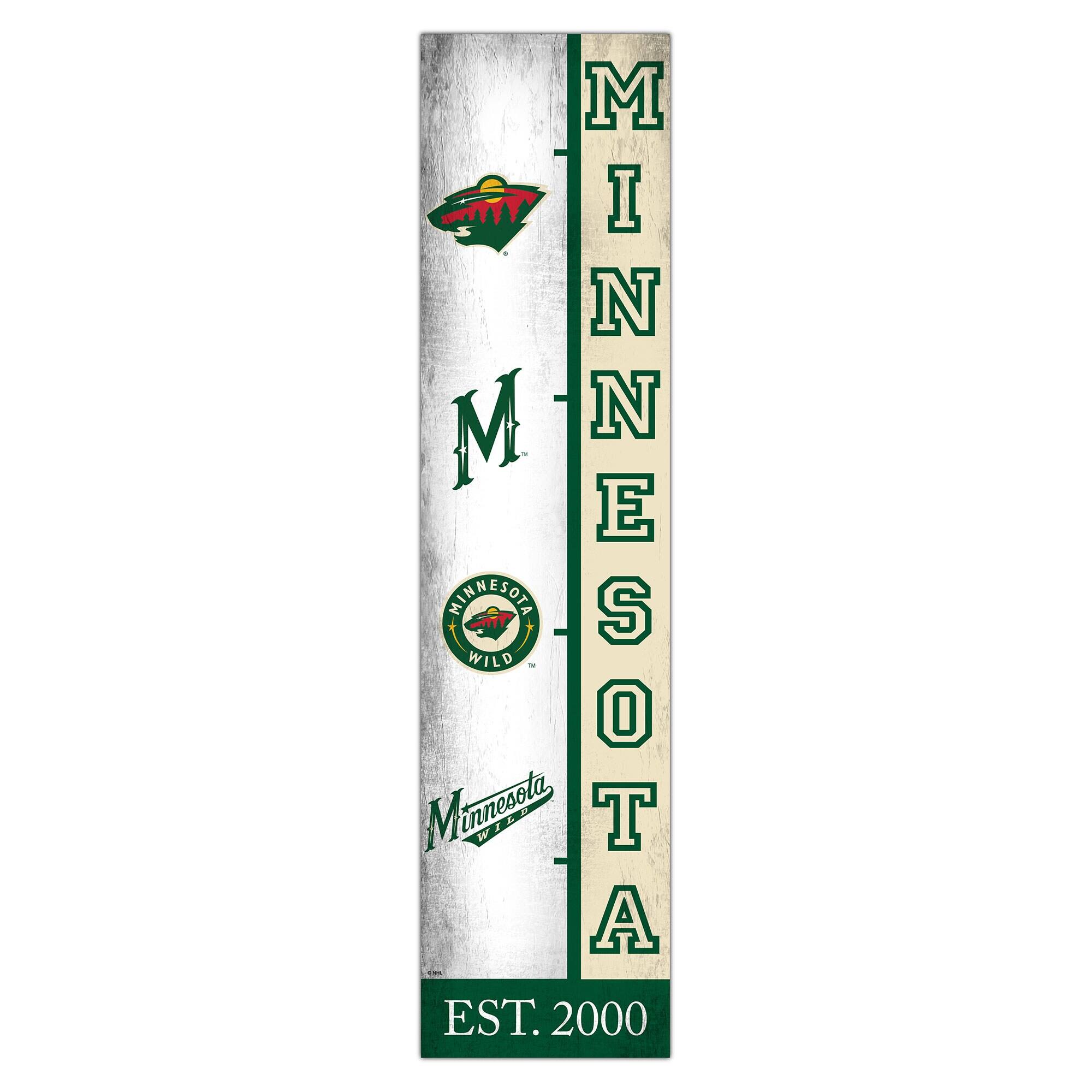 Minnesota Wild 6" x 24" Progression Wood Sign