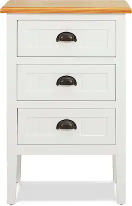Click Decor - Martin 3-Drawer Storage Cabinet - White