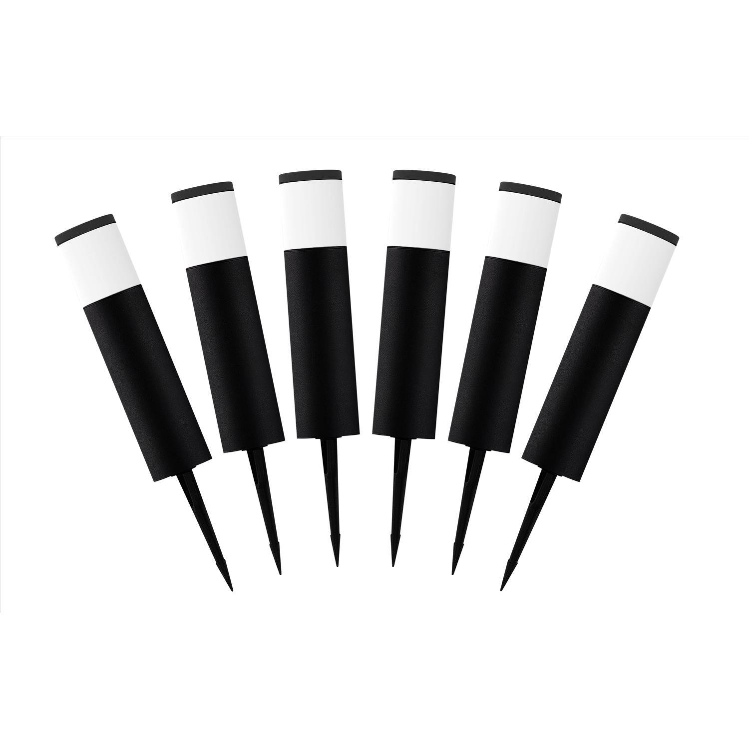 Front. Living Accents - Living Accents Black/White Low Voltage 9 W LED Pathway Light 6 pk.