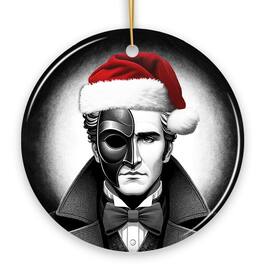 OrnamentallyYou - Enigmatic Phantom of the Opera with Santa Hat Ornament Captivating Halloween Tree Keepsake - Multi-colored