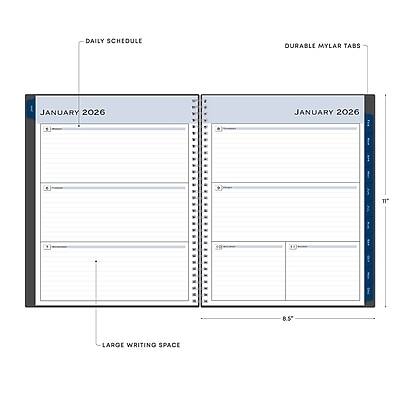 DAILY SCHEDULE  
JANUARY 2026  

DURABLE MYLAR TABS  

LARGE WRITING SPACE  

8.5"