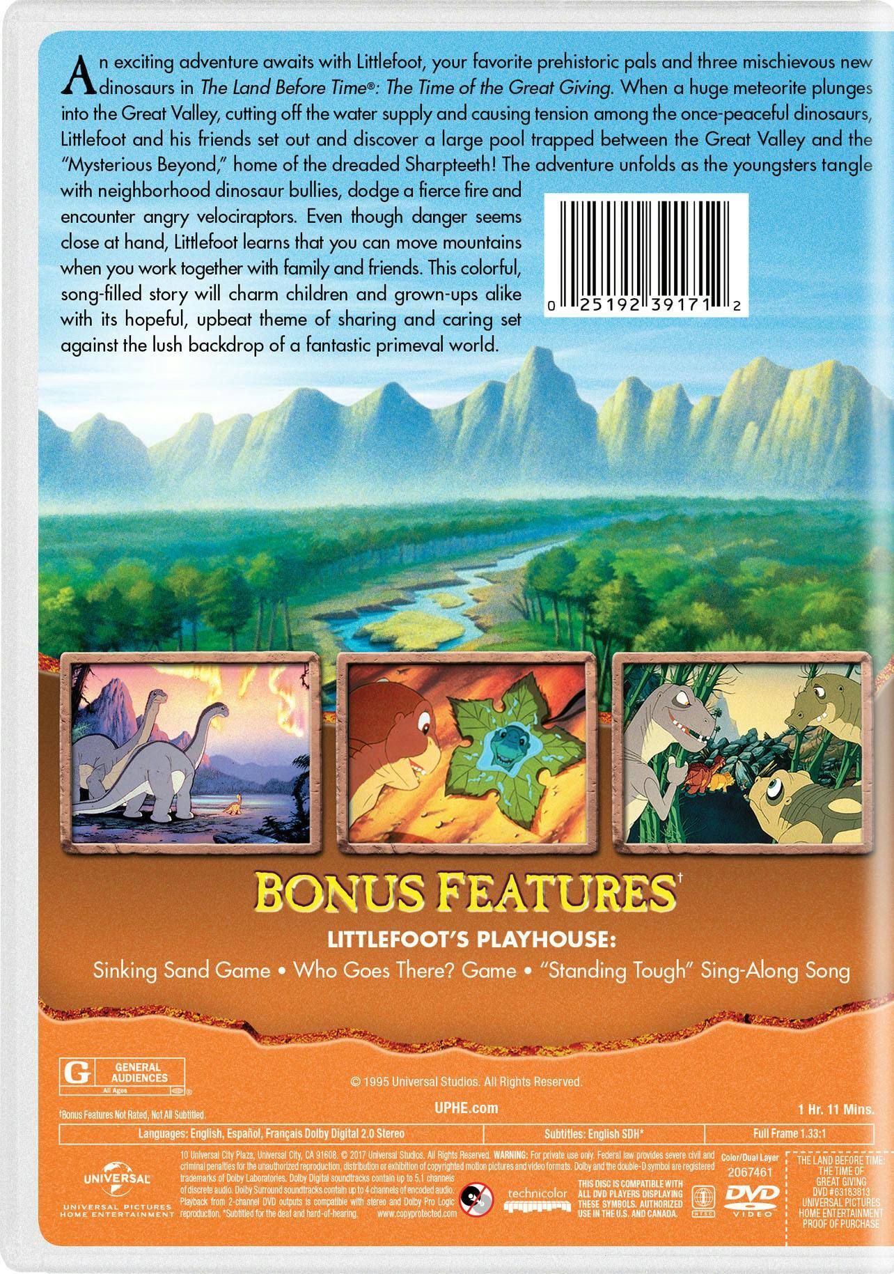 Angle. The Land Before Time 3 - The Time of the Great Giving [DVD].