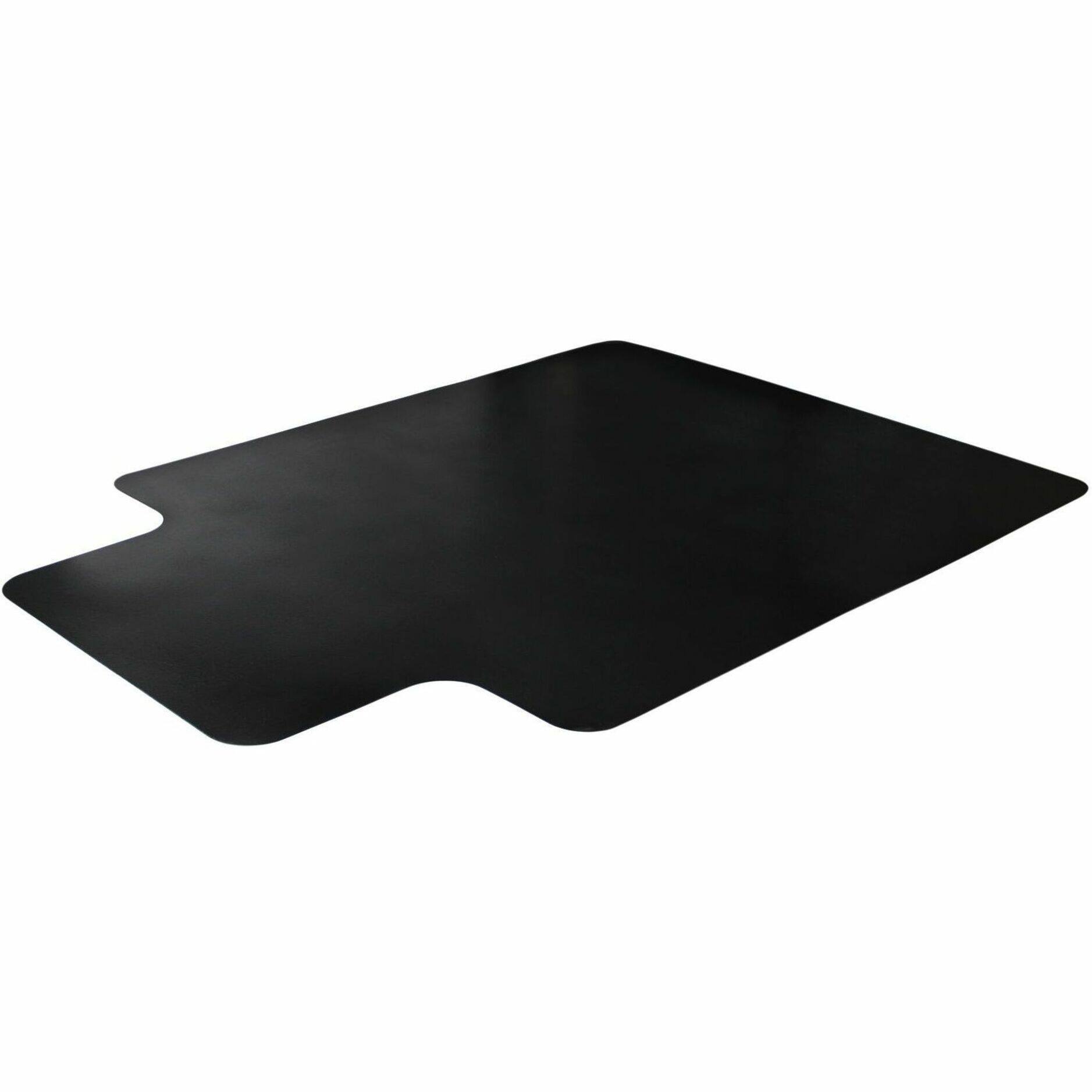 Alt View 17. Floortex - Advantagemat Black Vinyl Lipped Chair Mat for Carpets - 45'' x 53'' - Black.