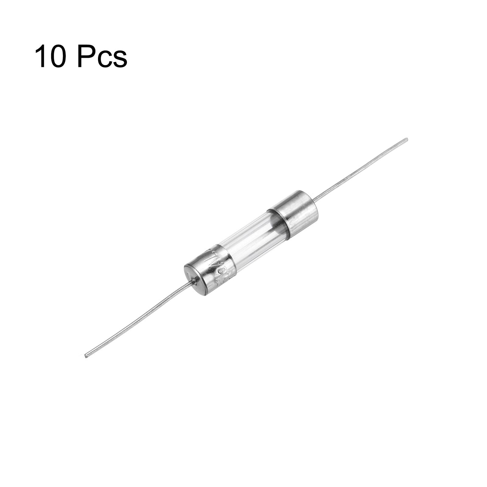 Alt View 2. Unique Bargains - 10pcs Glass Tube Fuses, Axial-with Lead Wire 5x20mm 15A 250V for Replacing or Repairing Many Home Electronics (F15A).