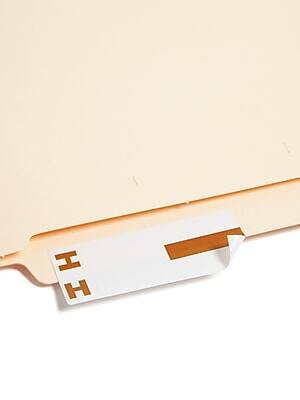 Alt View 4. Smead - Alphabetical Character Labels, H And U, Dark Brown, 100/Pk - Brown.