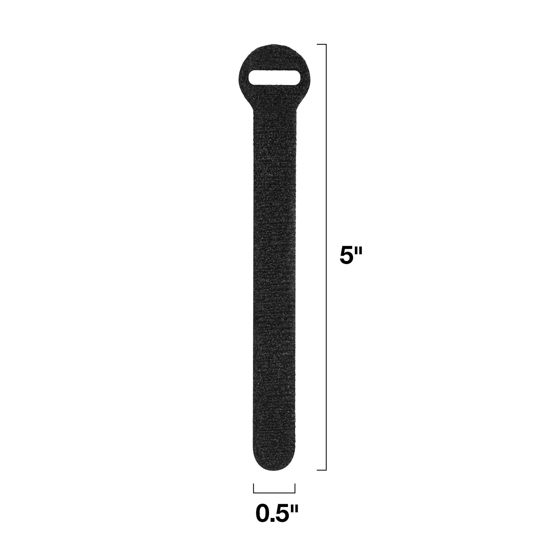 Alt View 3. Wrap-It Storage - Wrap-It Storage Self-Gripping Cable Ties - 5-inch (20-Pack) Black - Reusable Hook and Loop Ties - Black.