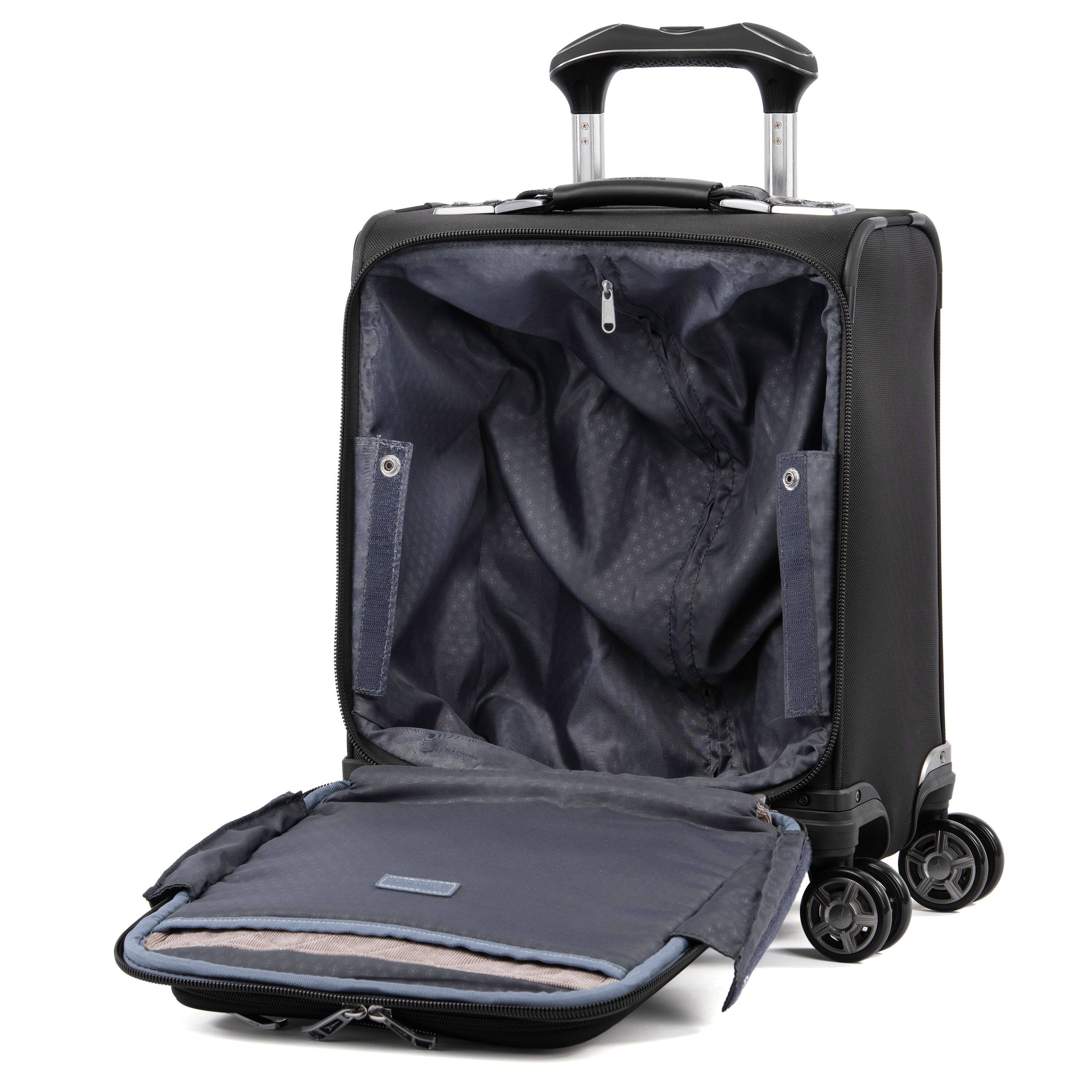 Back. Travelpro - Travelpro Platinum Elite Underseat Spinner Tote Bag with USB Port - Shadow Black.