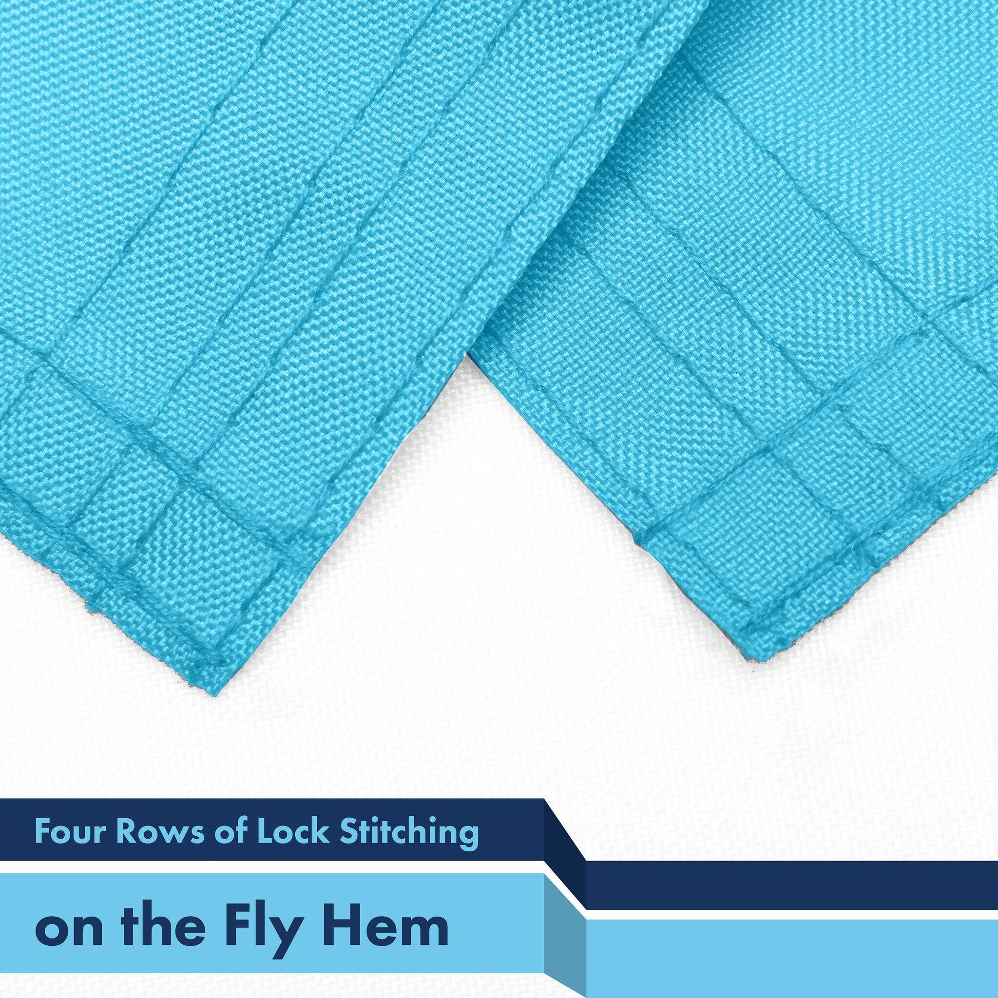 Four Rows of Lock Stitching on the Fly Hem