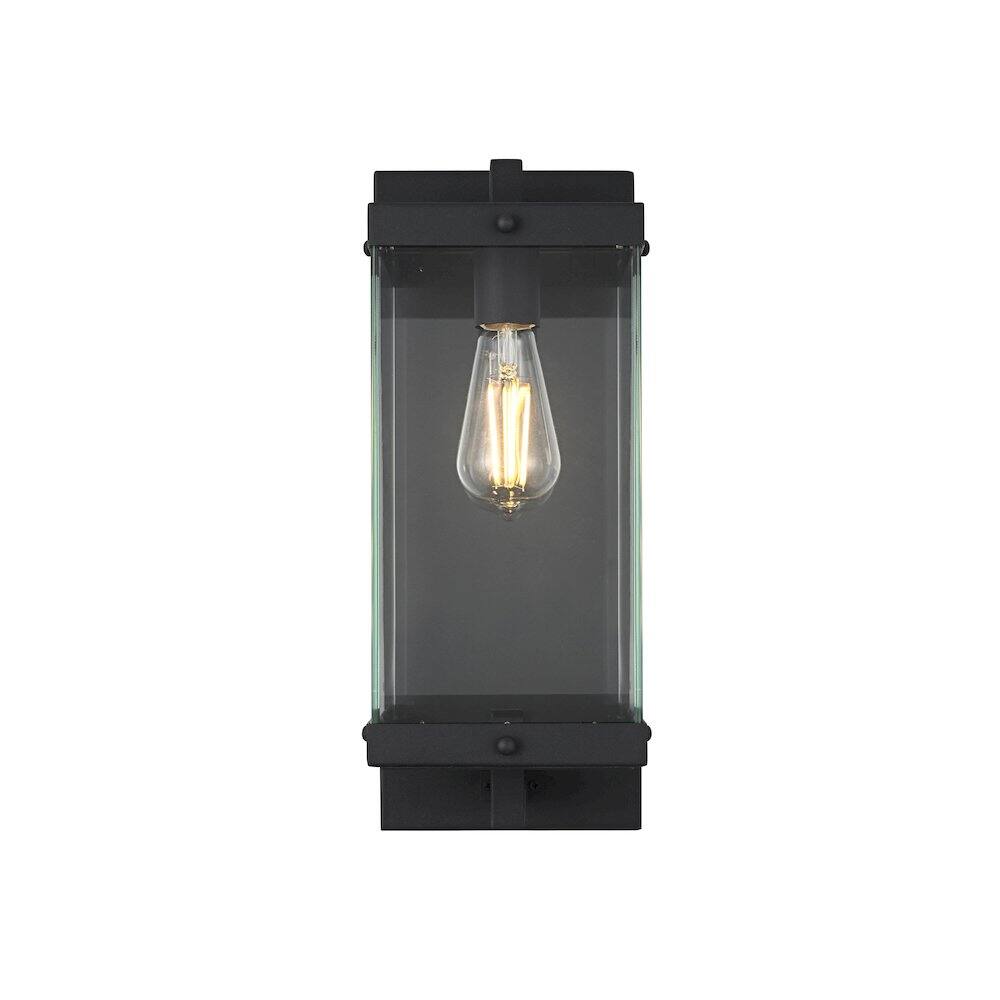 Back. Elegant Lighting - Julien 7 Inch Outdoor Wall Sconce In Black - Black.