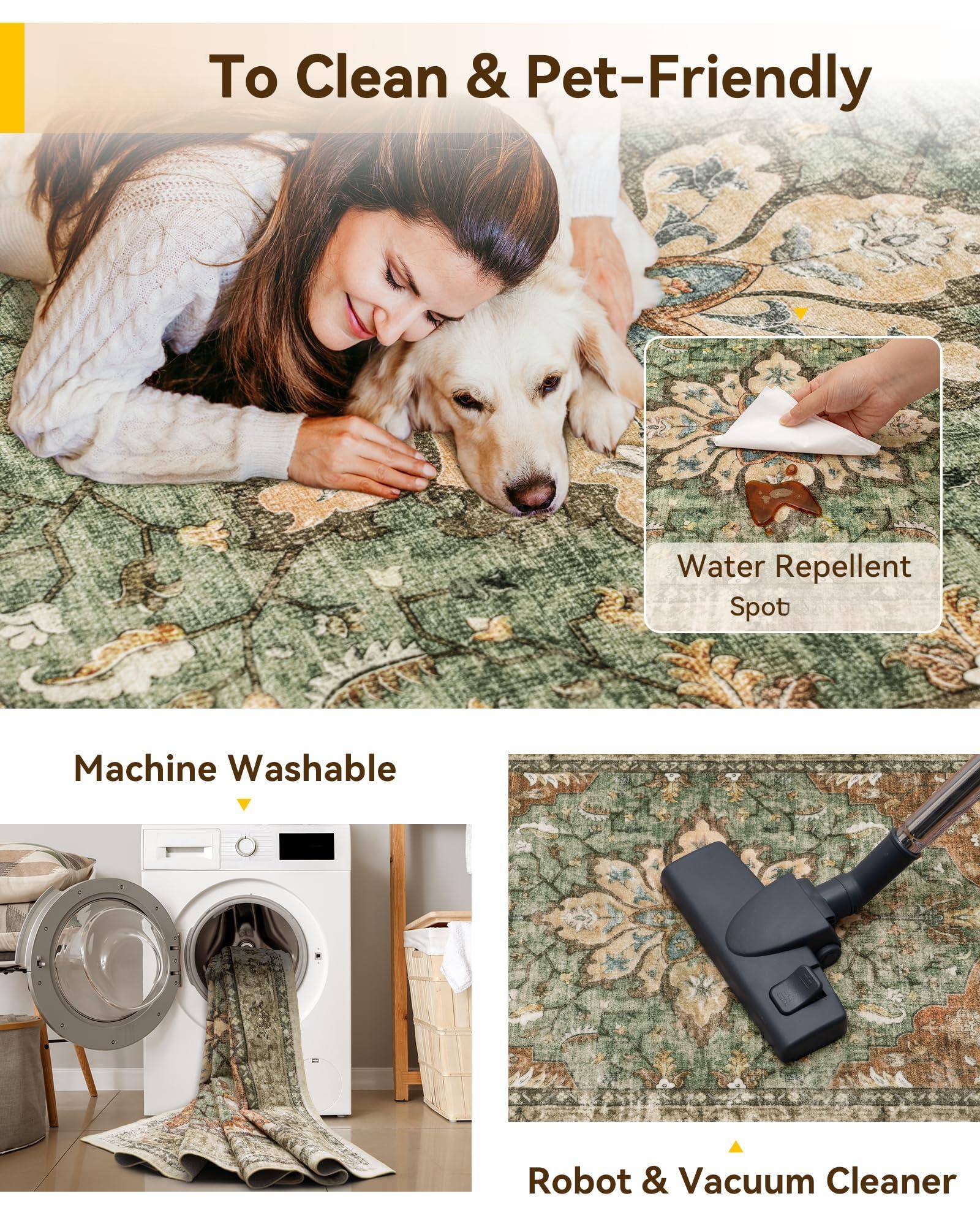 To Clean & Pet-Friendly

Water Repellent Spot

Machine Washable

Robot & Vacuum Cleaner