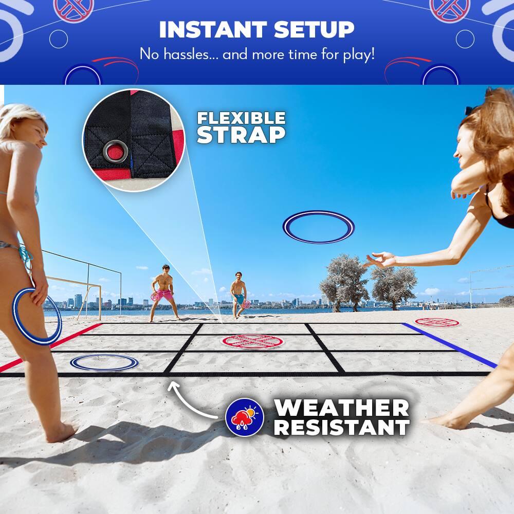 INSTANT SETUP  
No hassles... and more time for play!  

FLEXIBLE STRAP  

WEATHER RESISTANT