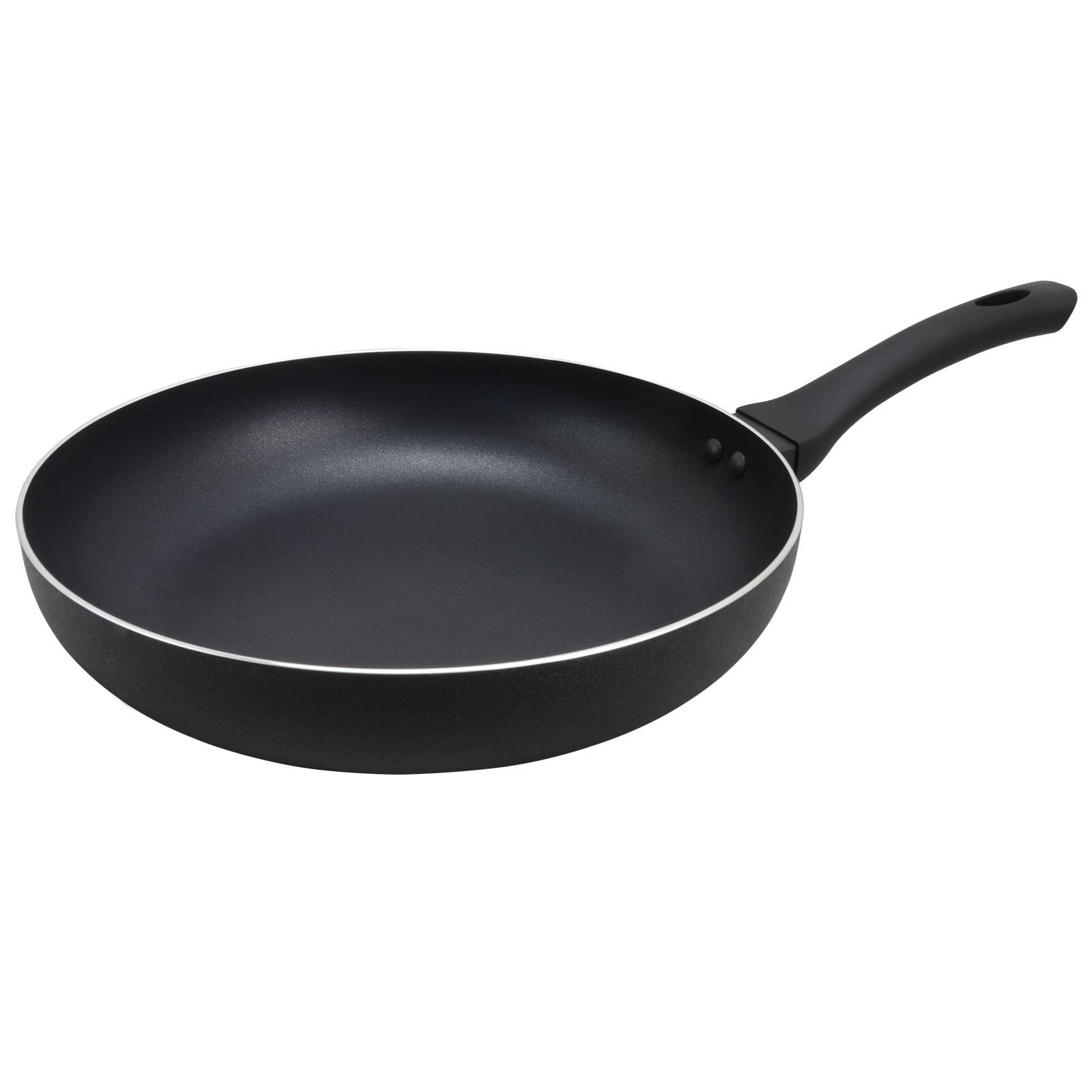 Front. Oster - Oster Ashford 12 inch Aluminum Frying Pan in Black - Black.
