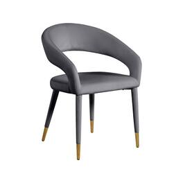 Meridian Furniture - Destiny Grey Velvet Dining Chair - Gray