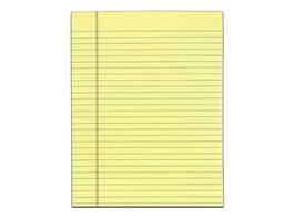 TOPS - Legal Notepads, 8.5" x 11", Wide, 50 Sheets/Pad, 12 Pads/Pack - Canary