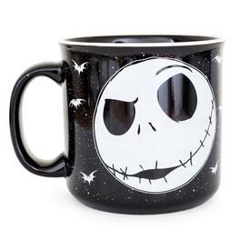 Disney - The Nightmare Before Christmas Jack Face Ceramic Camper Mug | 20 Ounces - Black