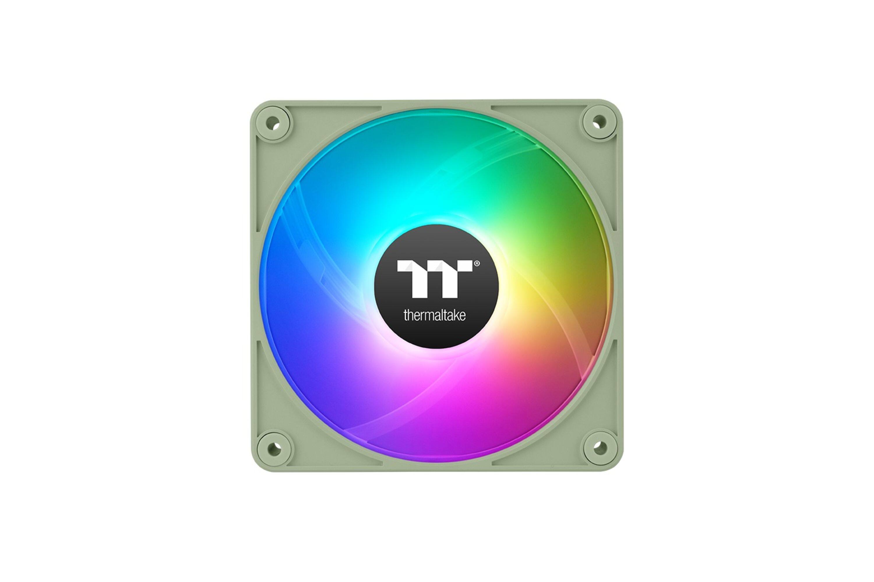 Back. Thermaltake - CT120 EX ARGB Sync 120mm Computer Case Cooling Fan (3-Pack) - Matcha Green.