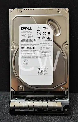 2337400119 G0 DELL LR US 143123
Certified by Dell Enterprise Class HDD Serial CE TUV N176 6Gb/s Attached SCSI 20 ES 3307 Constellation STE- 813200044851
Manufactured by Seagate Technology Infl
MODEL NUMBER: "ST31000424SS"
Code: 2312
LOT NUMBER: 01 1039
Product of Thailand
VDC AMPS CsO LOT ST31000424SS +5V 0.BA NUMBER +12V 0.5A
PART NUMBER: *9JX244 150
WWN: 5000050020CA 10C IIIIO IIIII
FIRMWARE KS64
SERIAL NUMBER: "9WK06G9L
SITE CODE: KRATSG
THIS PRODUCT IS MANUFACTURED UNDER ONE OR MORE PATENTS OF THE UNITED STATES AND OTHER COUNTRIES LICENSED BY SEAGATE TECHNOLOGY LLC
SAS 6