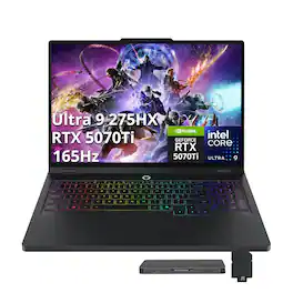 Lenovo - Upgraded - Legion Pro 5i 16" Gaming Laptop,Core Ultra 9 275HX,64GB RAM,2TB SSD+1TB Dock Set,RTX 5070 Ti,Win 11 Pro - Black