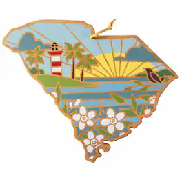 Totally Bamboo - South Carolina Cutting Board with Artwork by Summer Stokes