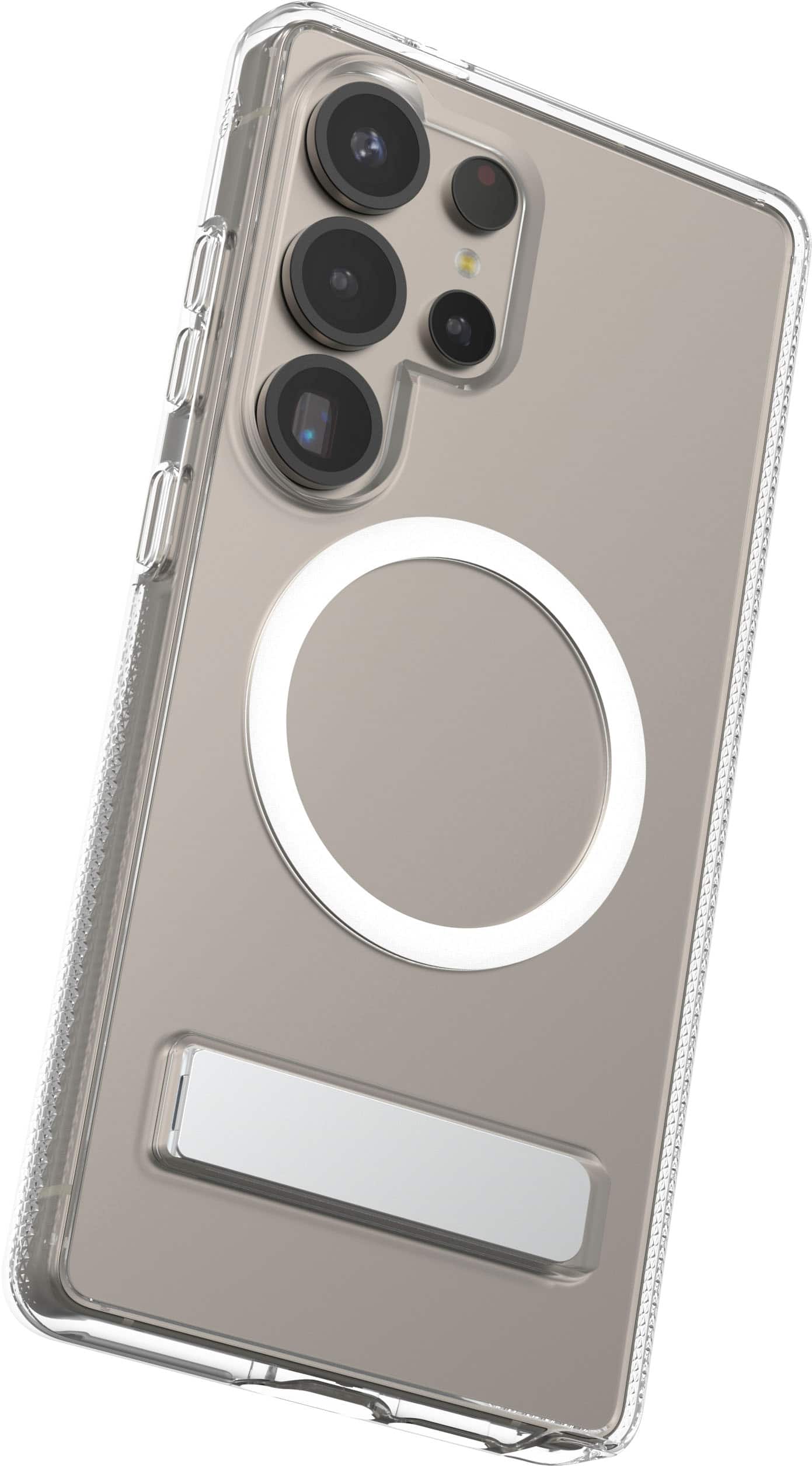 Alt View 10. ZAGG - Crystal Palace Snap MagSafe Compatible Case w/ Kickstand for Samsung S25 Ultra - Clear.