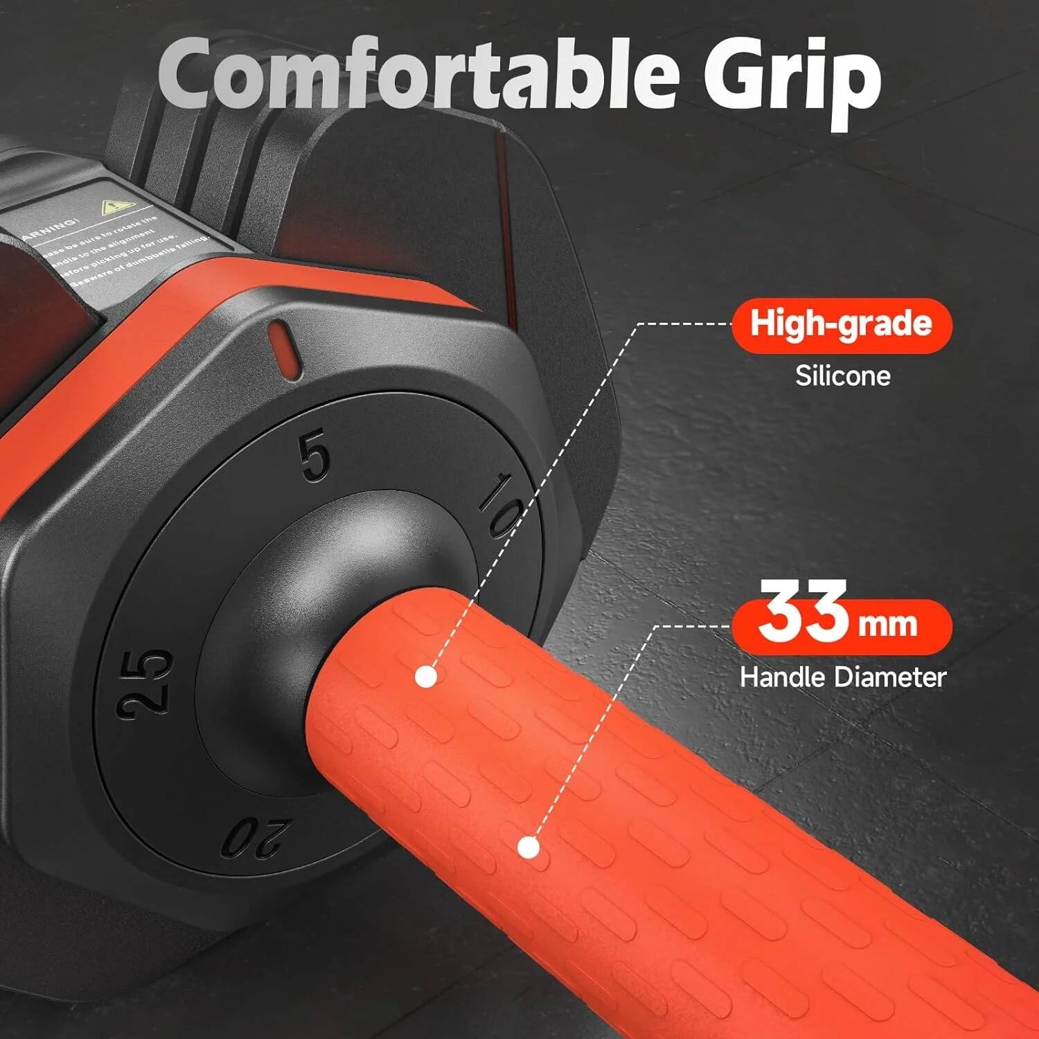 Comfortable Grip  
ARRINOI  
High-grade Silicone  
33 mm Handle Diameter