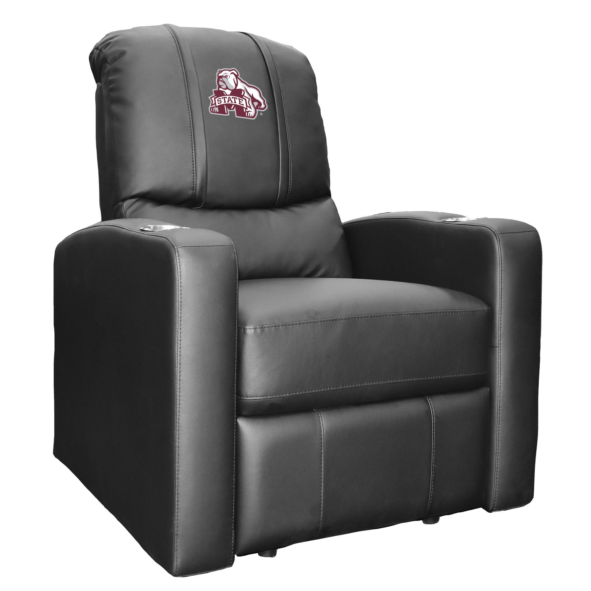 Front. DreamSeat - Black Mississippi State Bulldogs Team Stealth Manual Recliner - Black.