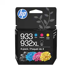 hp
933 Cyan Magenta Yellow Jaune
932XL Black Noir
4-pack / Paquet de 4