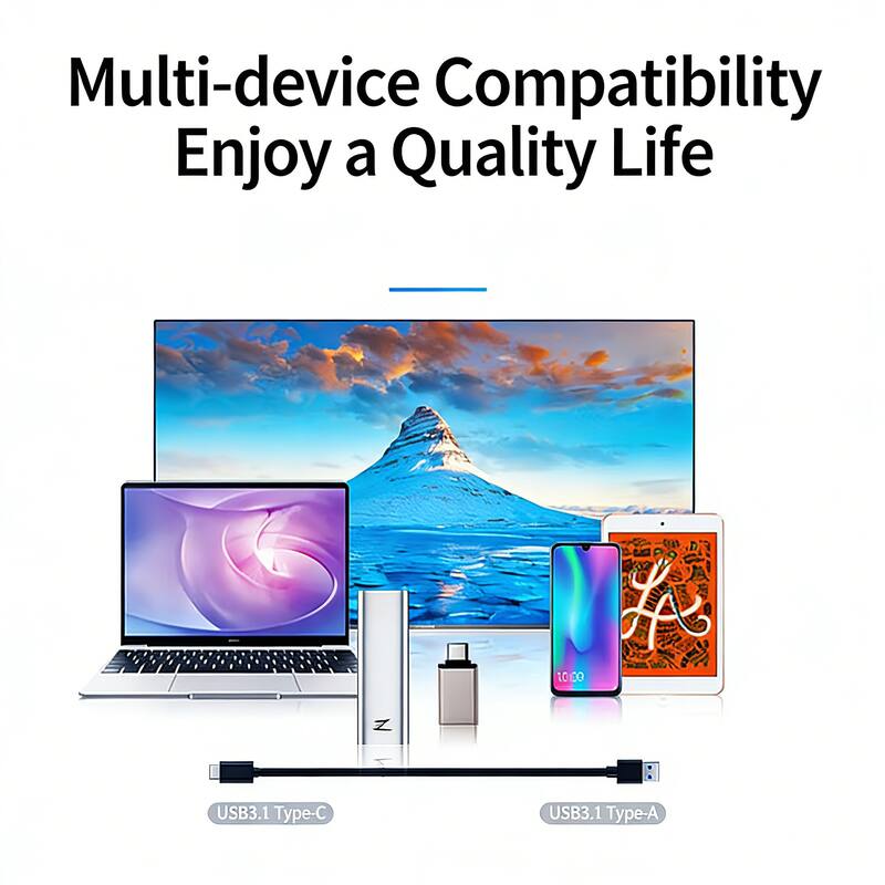 Multi-device Compatibility  
Enjoy a Quality Life  

USB3.1 Type-C  
USB3.1 Type-A