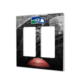 Keyscaper - Seattle Seahawks Legendary Design Double Rocker Lightswitch Plate - Multicolor