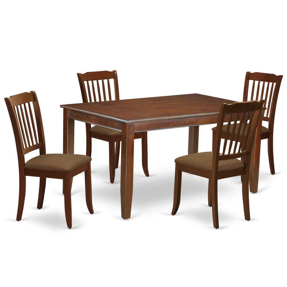 Back. East West Furniture - Dining Room Set Mahogany - Brown.