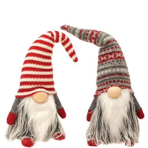 Front. BreeBe - Santa Gnome with Striped Hat 2 Asstd. - Multicolor.
