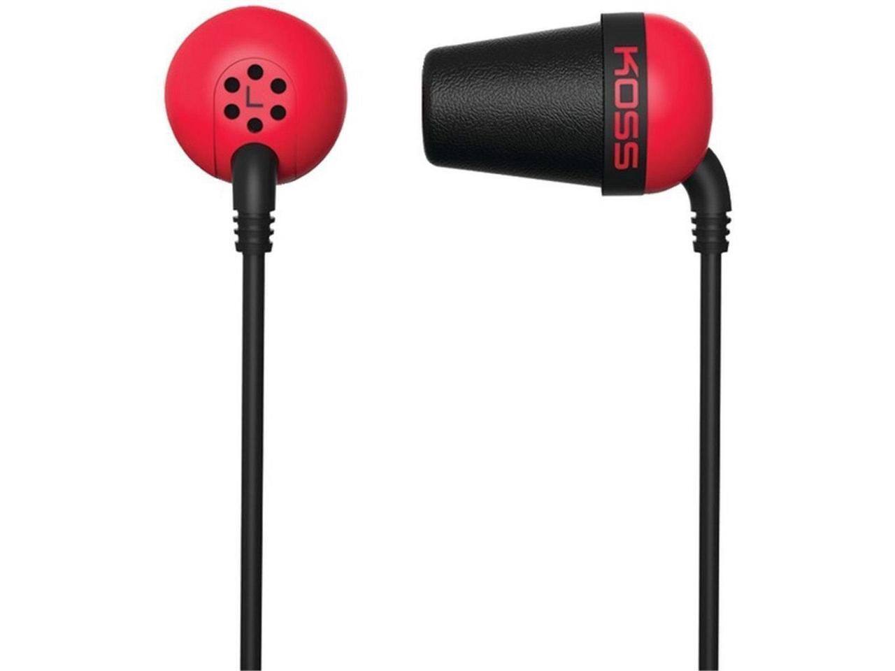 Alt View 6. Koss - KOSS Red PLUGR Earbud Noise Isolating - Red.