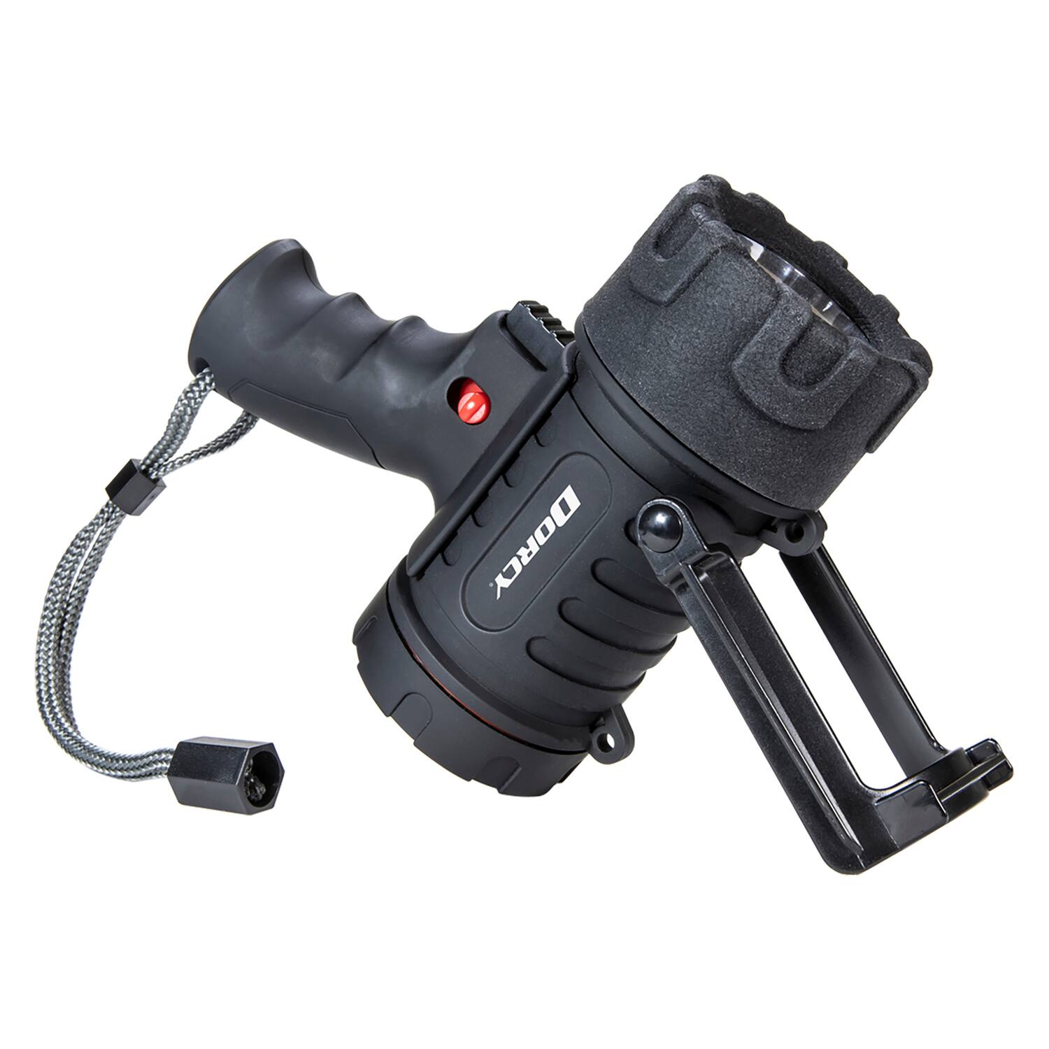Alt View 2. Dorcy - Pro Rechargeable Spotlight, 500 Lumens, LED, IP65 Water-Resistant, Fold-out Stand, 1260 ft Beam Distance.