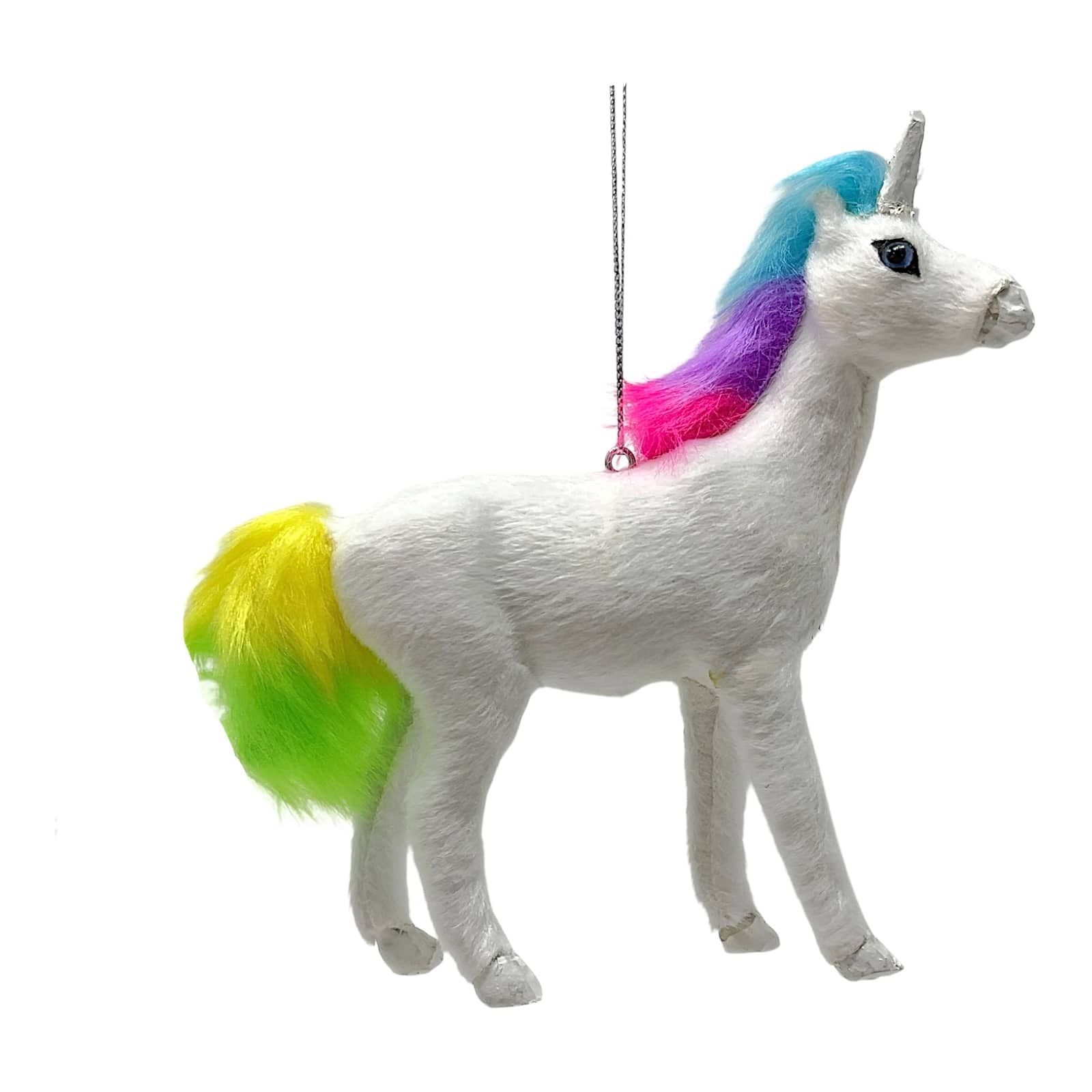 Kurt S Adler - Kurt Adler Furry Unicorn with Multi Color Mane and Tail Christmas Tree Ornament 5.5 inch - Multicolor price history on PriceWatchPro