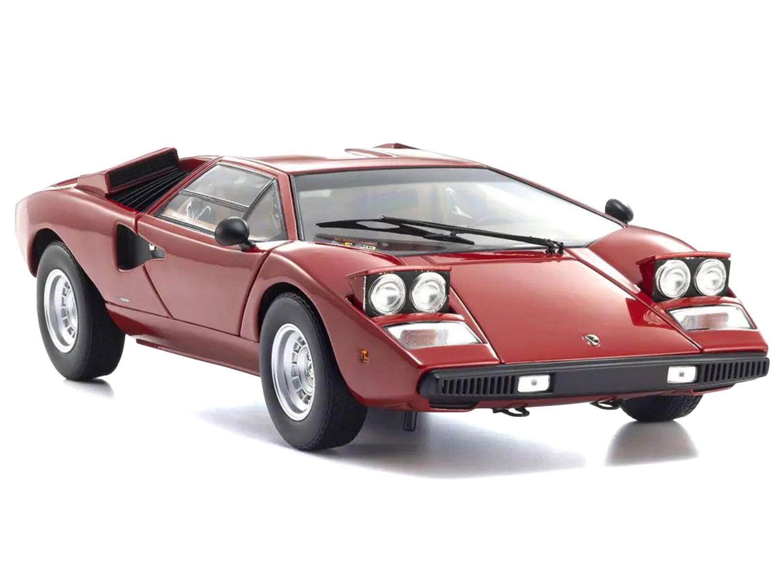 Alt View 4. Kyosho - Lamborghini Countach LP 400 Red 1/18 Diecast Model Car by Kyosho.